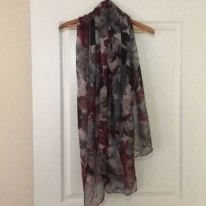 Silk floral scarf